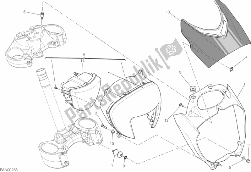 Wszystkie części do Reflektor Ducati Diavel Titanium 1200 2015